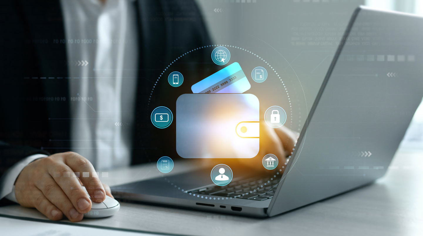 Écran d'ordinateur portable affichant une interface française d'ouverture de compte bancaire professionnel en ligne avec formulaire et barre de progression